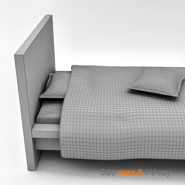 dxf architectural visualization - MALM bed 90 by lajhar